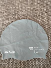 Cuffia nuoto Nabaiji Decathlon in silicone grigio