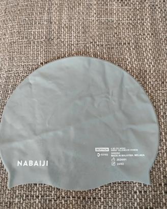Cuffia nuoto Nabaiji Decathlon in silicone grigio