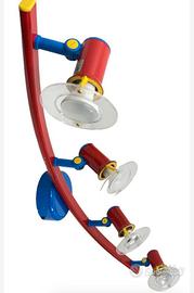 Lampadario da parete a 4 faretti orientabili