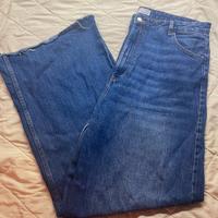 Jeans Bershka Azzurro Zampa Larga Tg 48