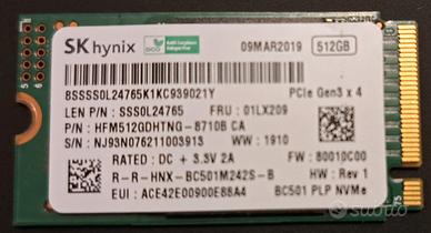 Hard disk SSD M.2 2230 Hynix 512GB PCIe Gen3x4