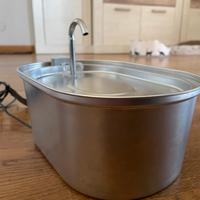 Fontanella per gatti acciaio inossidabile, 3,2 lt