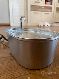 Fontanella per gatti acciaio inossidabile, 3,2 lt