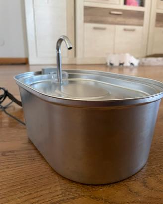 Fontanella per gatti acciaio inossidabile, 3,2 lt