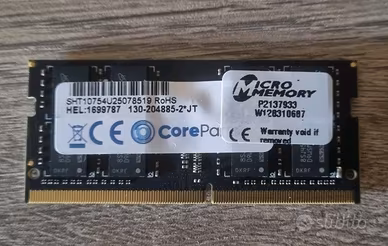 MEMORIA RAM 16 GB MICRO MEMORY DDR4 260 PIN SO-DIM