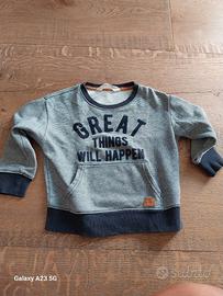 felpa con scritta vellutino