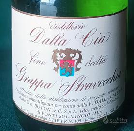 Grappa stravecchia Dalla Cia old bottle collezione