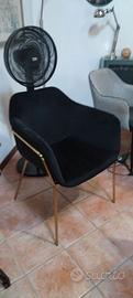 Sedia Maison Du Monde Blu velluto