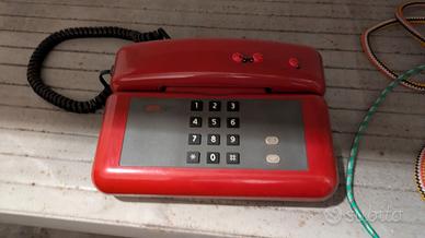 Telefono fisso vintage anni 90 Sirio SIP rosso