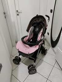 Passeggino nero e rosa PEG Perego Pliko P3