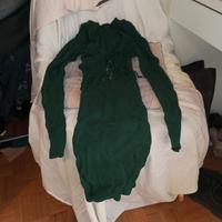 vestito verde in maglia 