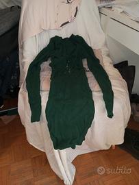 vestito verde in maglia 