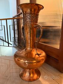 Grande vaso in rame battuto artigianale