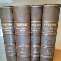ENCICLOPEDIA AGRARIA CANTONI 4 VOLUMI DEL 1880