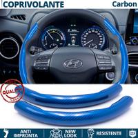 COPRIVOLANTE per HYUNDAI Effetto CARBONIO Blu