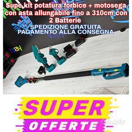 Kit potatura forbice +motosega a batteria con asta - Giardino e Fai da te  In vendita a Pistoia