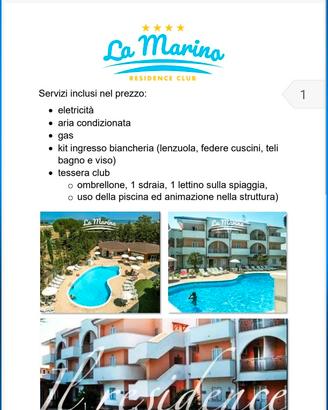 Residence la marina Marina di mandatoriccio cs