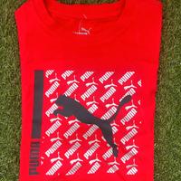 T-shirt Puma rossa 14-16 anni nuova con cartellino