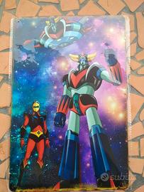 targa metallica in lega di alluminio Goldrake