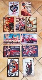 Targhe in metallo vintage