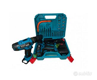 Trapano avvitatore percussione led 2 batterie