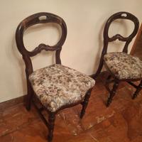 Sedie d'epoca in legno massello