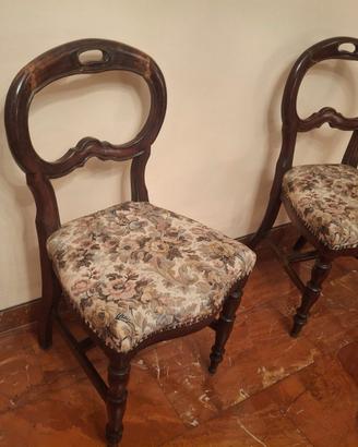 Sedie d'epoca in legno massello