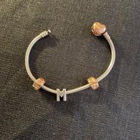Bracciale Pandora chiusura cuore oro rosa