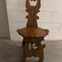 Sedia in legno stile tirolese
