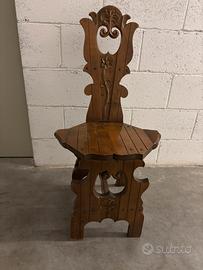 Sedia in legno stile tirolese