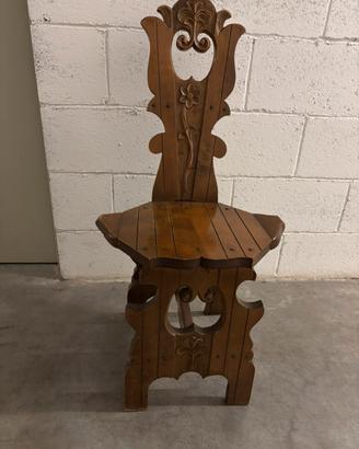 Sedia in legno stile tirolese