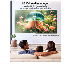 Schermo proiettore 100” interni/esterni NUOVO