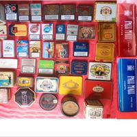 Scatole di tabacco, e altro, in latta vintage