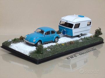 Volkswagen Beetle+Caravan Roulotte Showcase  1/43