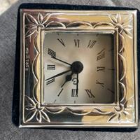 orologio da tavolo con cornice in argento 925