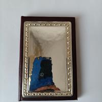 Rubrica telefonica su lastra d'argento 925