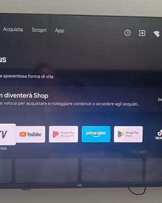 TV  43 pollici + barra di supporto al muro