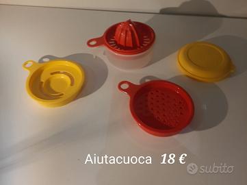 Tupperware set aiutacuoca giallo-rosso