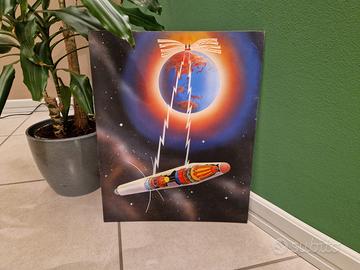 Illustrazione Originale Spaziale Rivista TEMPO