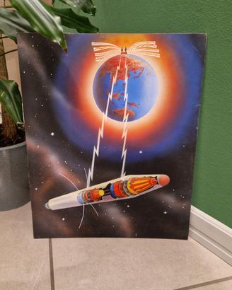 Illustrazione Originale Spaziale Rivista TEMPO