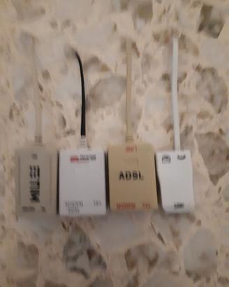 n. 4 filtri adattatori per telefono e adsl nuovi,