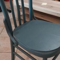 Sedia in legno stile bistrot/vintage colore verde