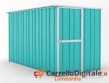 Deposito attrezzi giardino 175x307 azzurro