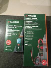Metro laser e pinza amperometrica parkside 