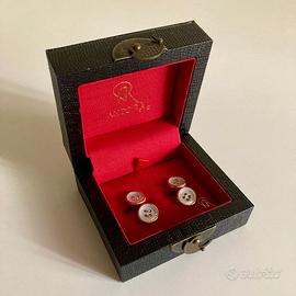 Gemelli oro madreperla+Gemelli HERMES Corno Caccia