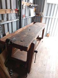 Tavolo da lavoro falegname originale del 1800