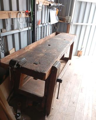 Tavolo da lavoro falegname originale del 1800