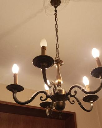 Lampadario vintage colore bronzo. Cornaredo ( MI)