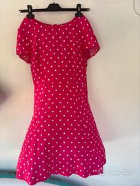 Sun68 vestito a pois fucsia bianco manica corta