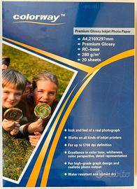 Set 4 confezioni PremiumCOLORAY 260gr. A4 20 fogli